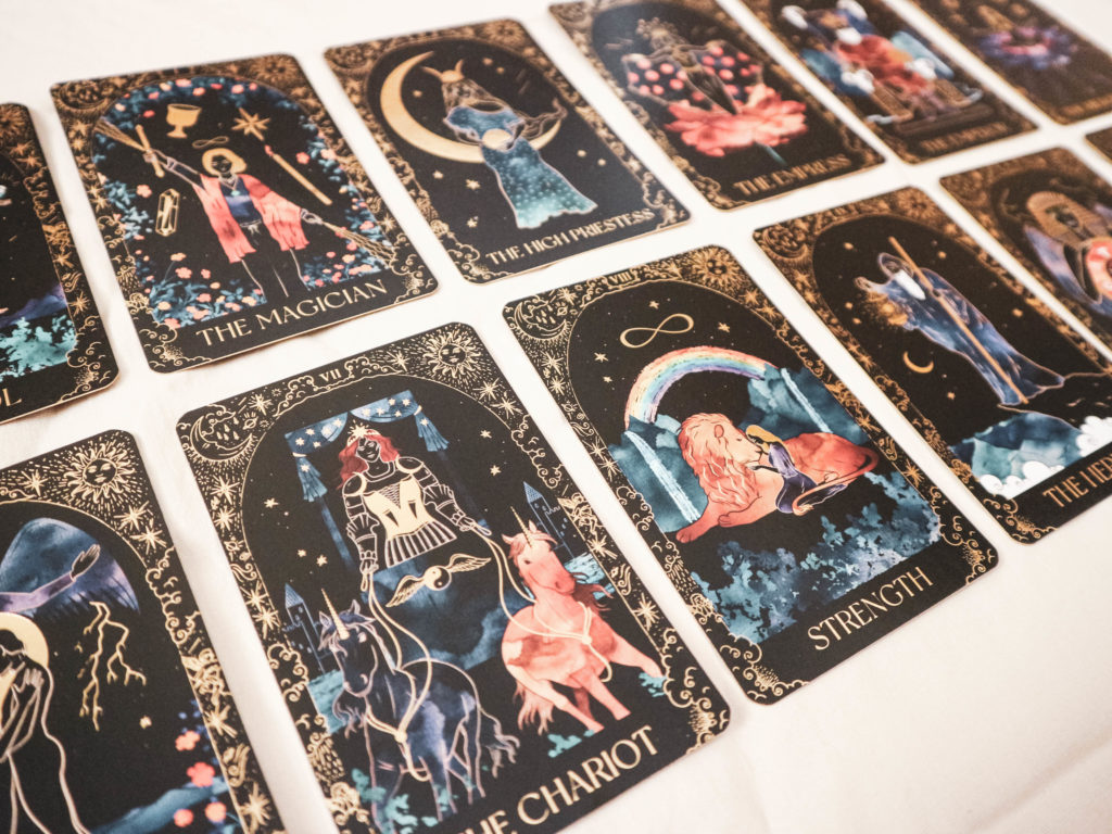 A spread of the Major Arcana Cards by DreamyMoons Tarot.