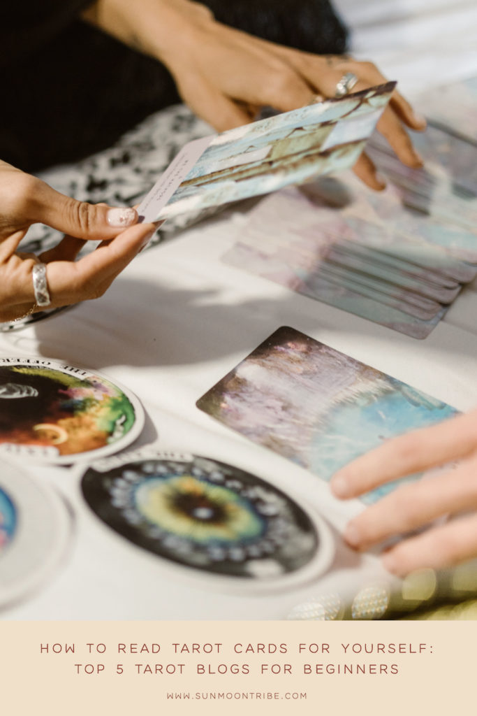 Woman reading tarot cards