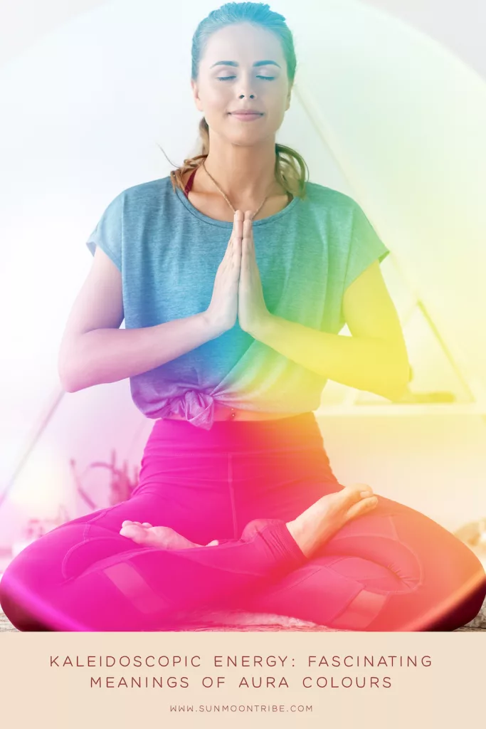 Woman surrounded by Aura Colours